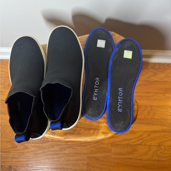 Rothy's Black Chelsea High Top Sneaker Boots Pull On Comfort Women Sz. W7.5 - Picture 11 of 13